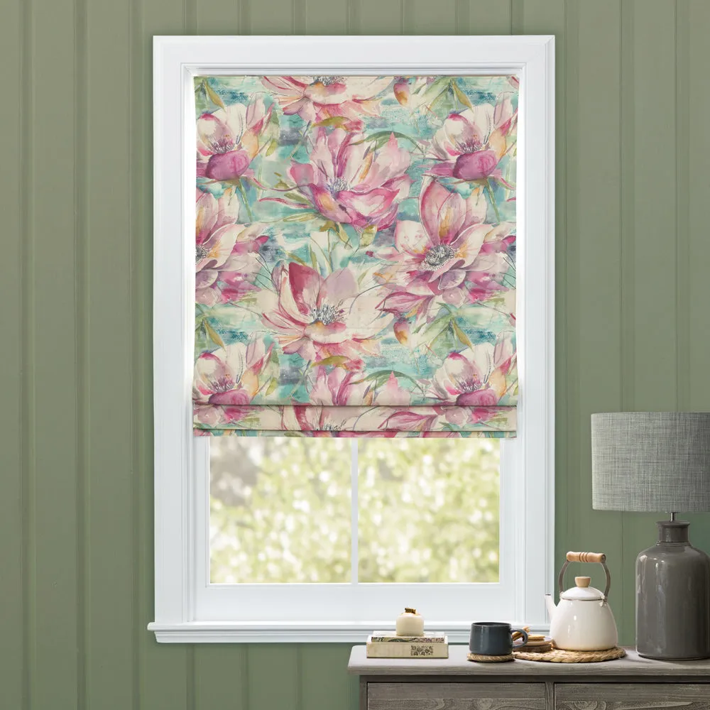 Dusky Blooms Printed Cotton Made to Measure Roman Blinds Sweetpea