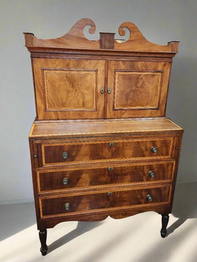 EARLY 1800S FEDERAL STYLE SECRETARY ON CHEST artistic wall mural