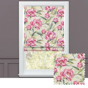 Earnley Printed Cotton Made to Measure Roman Blinds Peony chic floor carpet  