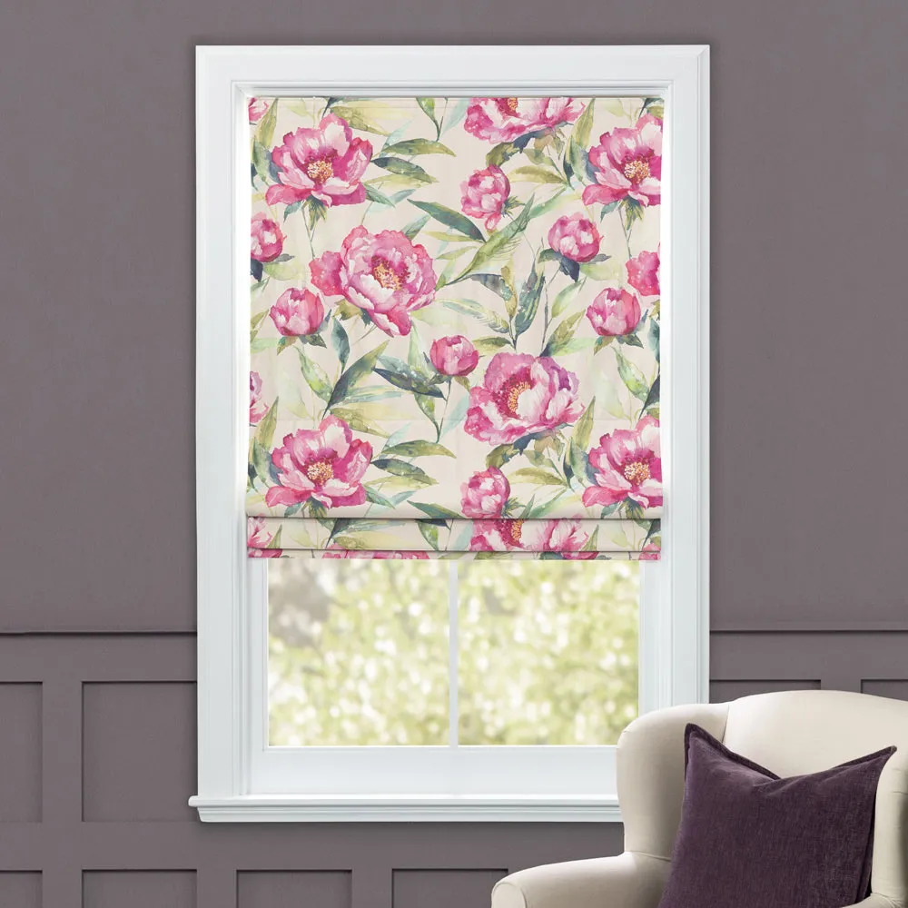 Earnley Printed Cotton Made to Measure Roman Blinds Peony