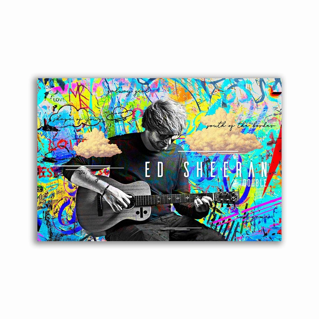 Ed Sheeran Art framed mural artwork
