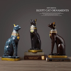 Egyptian Cat resin ceramic table ornament