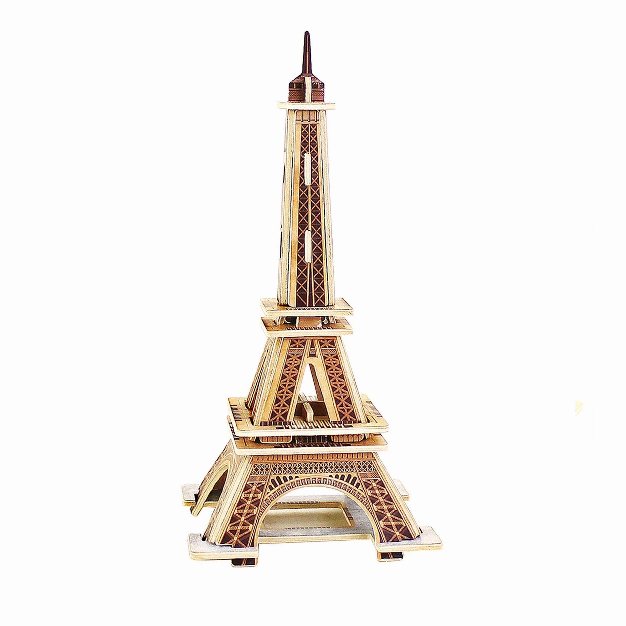 Eiffel Tower 3D Wooden Puzzle, 9-1/2-Inch wooden room decoration