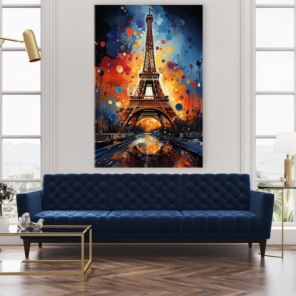 Eiffel Tower in Paris Pop Art by Catill 