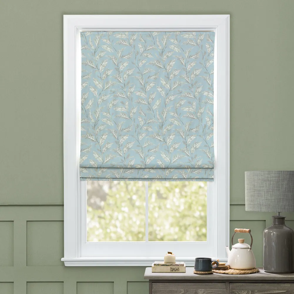 Eildon Printed Cotton Made to Measure Roman Blinds Bluebell