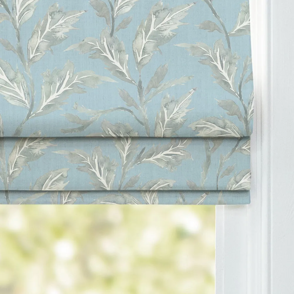 Eildon Printed Cotton Made to Measure Roman Blinds Bluebell