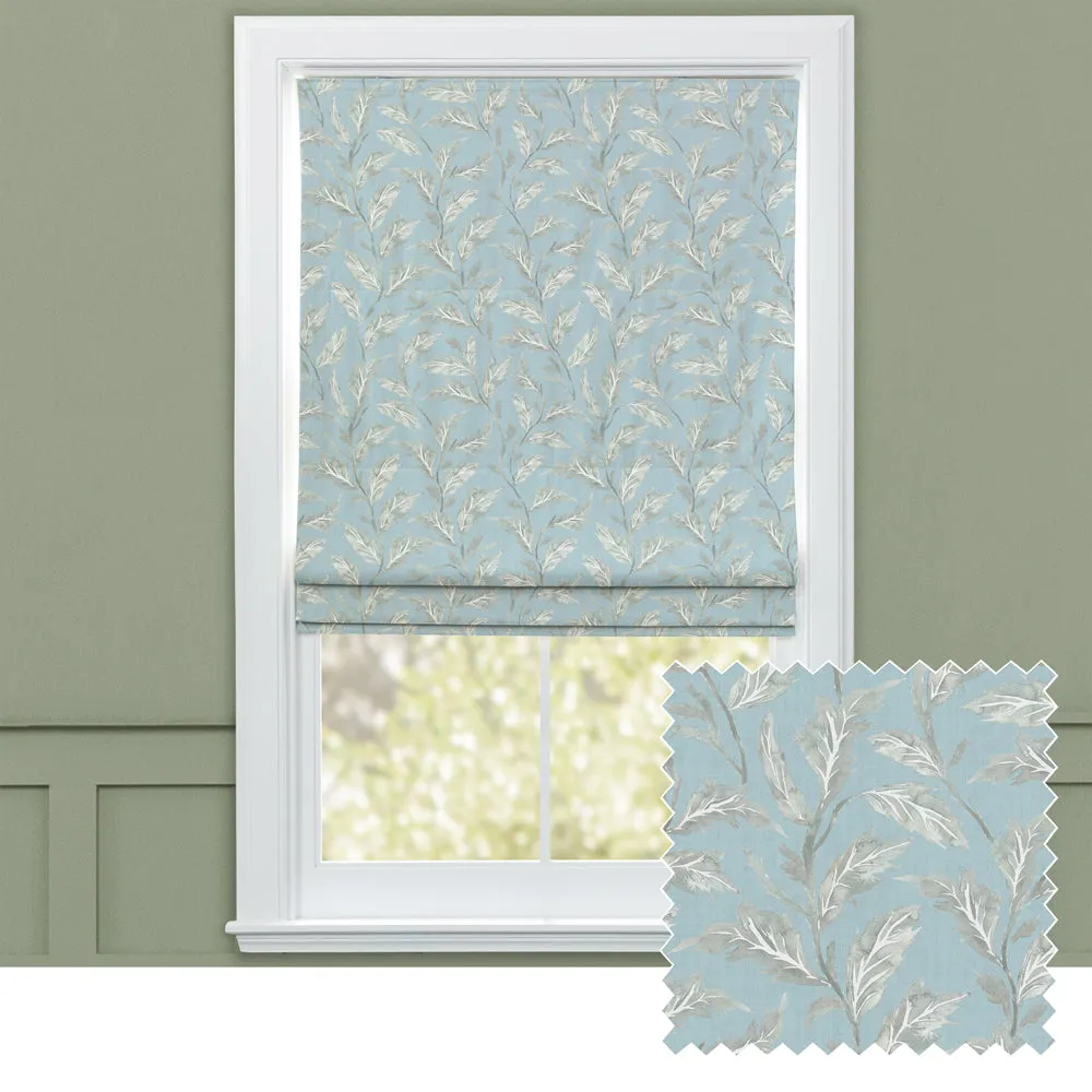 Eildon Printed Cotton Made to Measure Roman Blinds Bluebell chic floor carpet  
