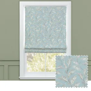 Eildon Printed Cotton Made to Measure Roman Blinds Bluebell chic floor carpet  