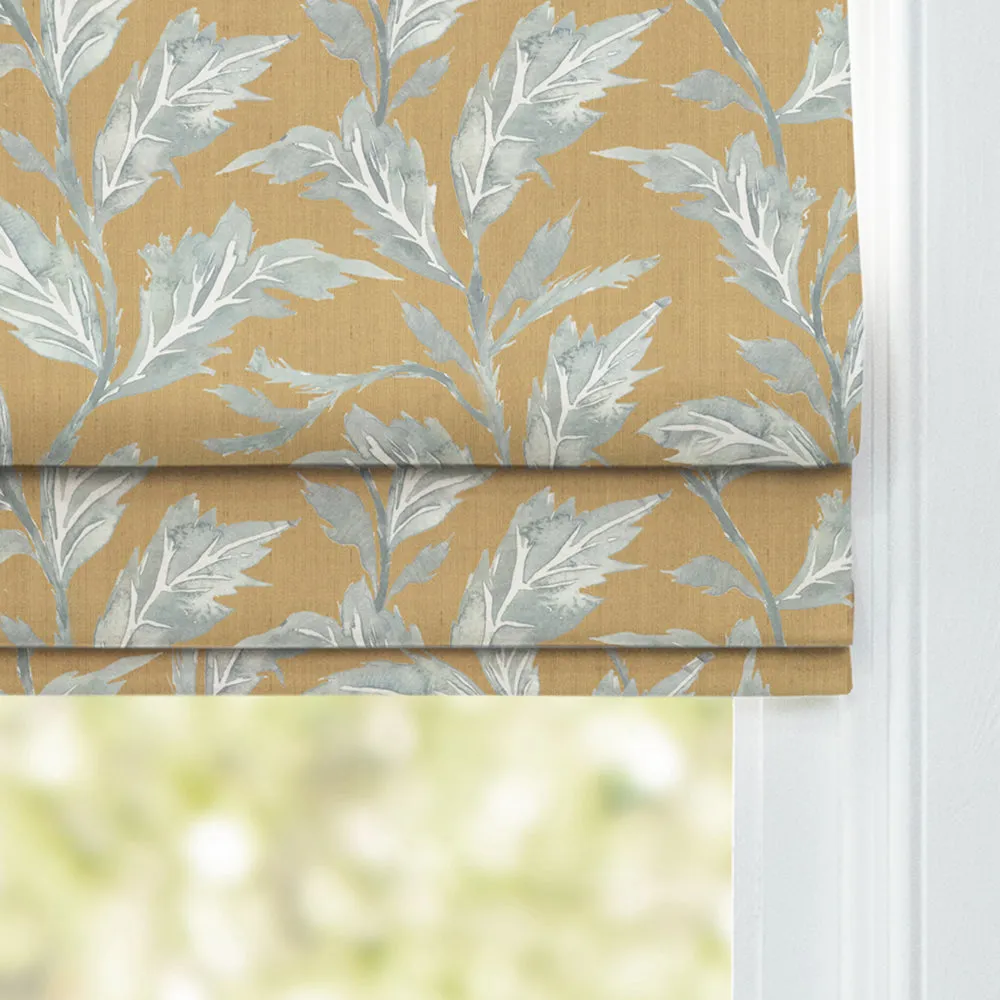 Eildon Printed Cotton Made to Measure Roman Blinds Gold
