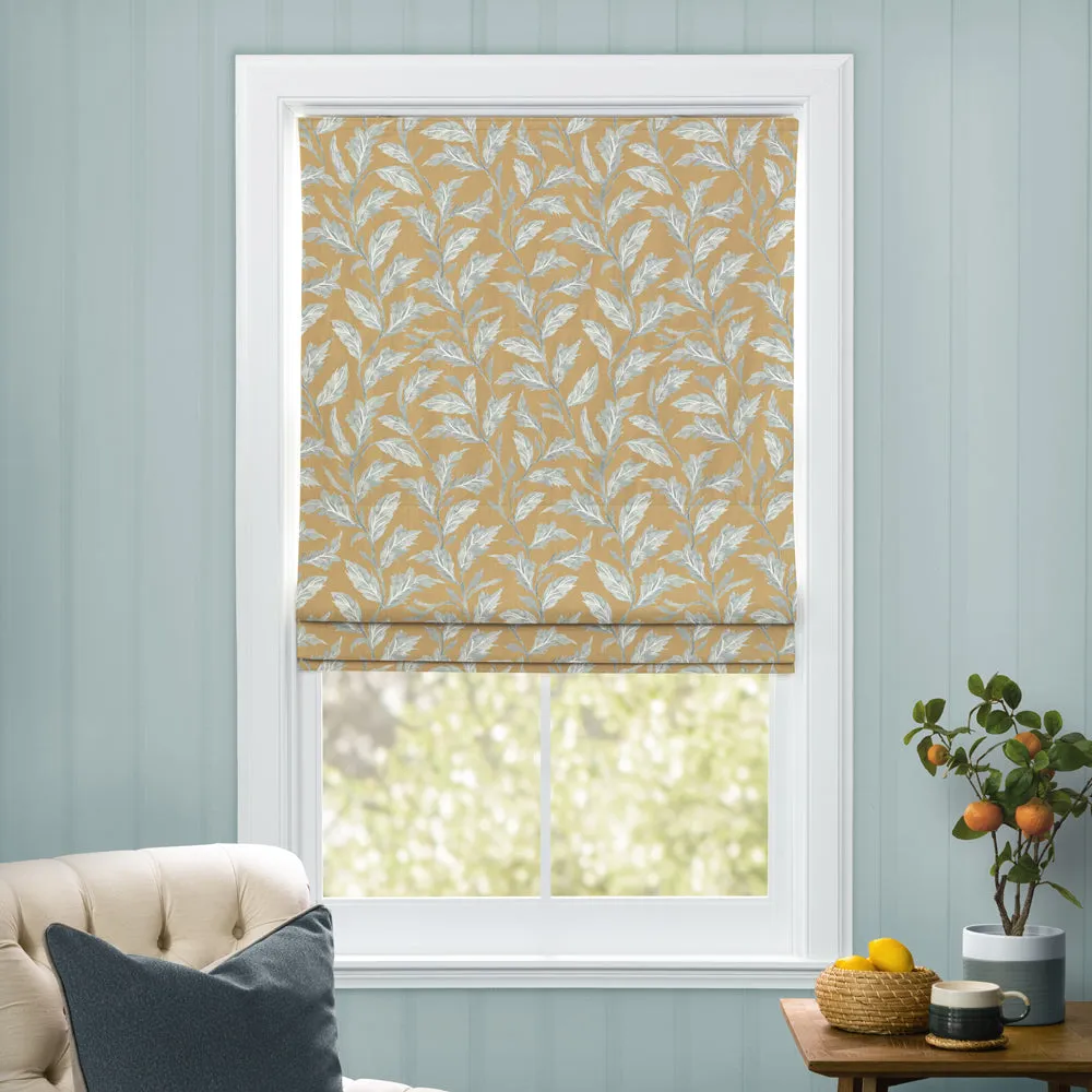 Eildon Printed Cotton Made to Measure Roman Blinds Gold