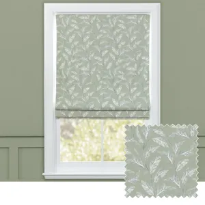 Eildon Printed Cotton Made to Measure Roman Blinds Moss chic floor carpet  