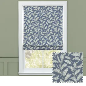Eildon Printed Cotton Made to Measure Roman Blinds Navy chic floor carpet  