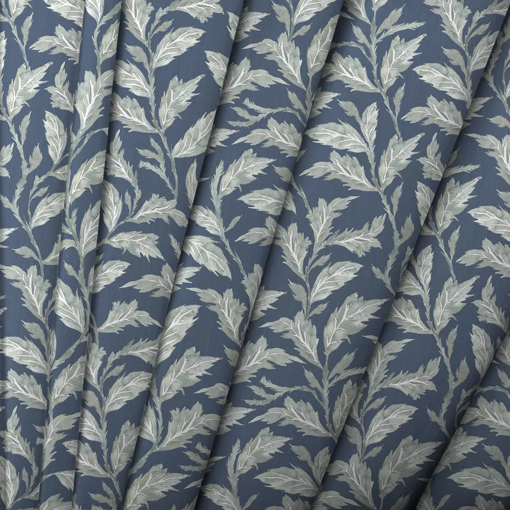 Eildon Printed Cotton Made to Measure Roman Blinds Navy