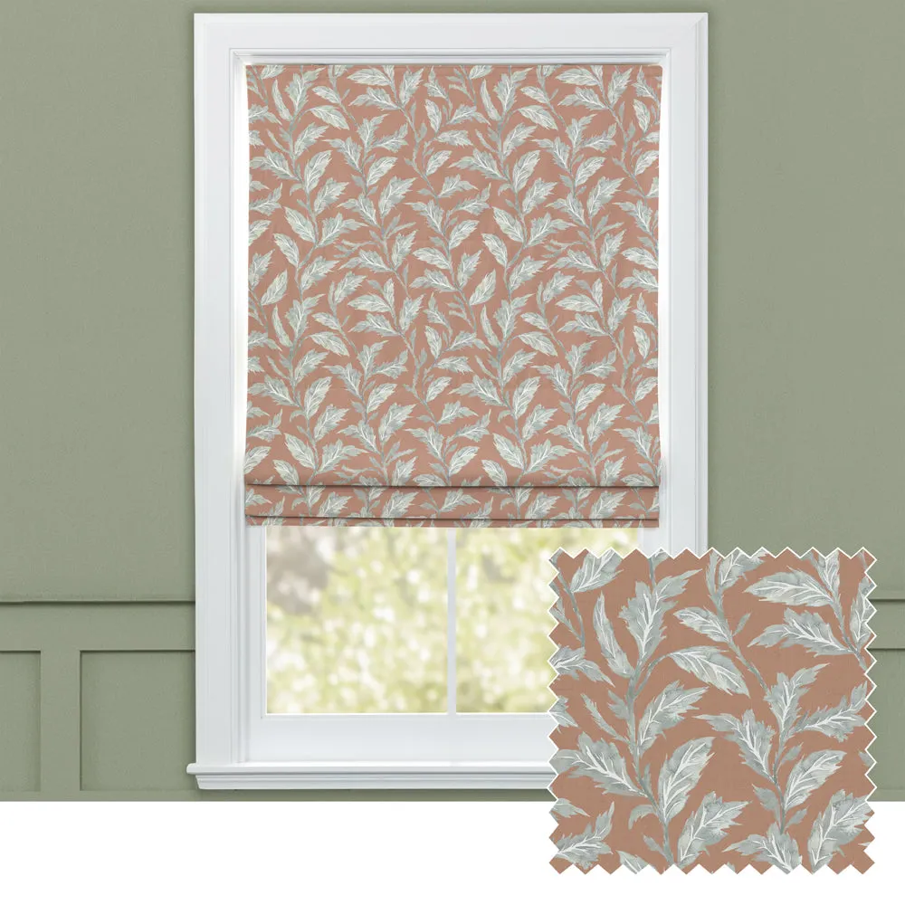 Eildon Printed Cotton Made to Measure Roman Blinds Rust chic floor carpet  