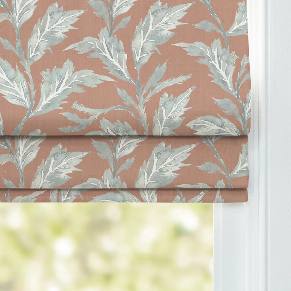 Eildon Printed Cotton Made to Measure Roman Blinds Rust