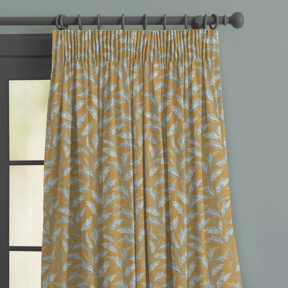 Eildon Printed Made to Measure Curtains Gold