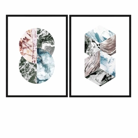Elemental Marble Duo Framed Wall Art artistic wall mural