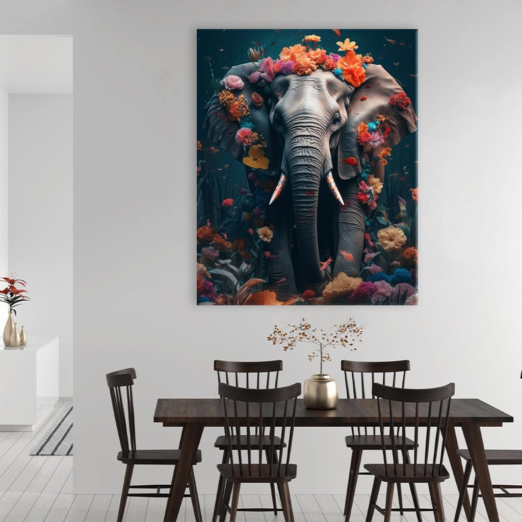 Elephant Flowers by Zenzdesign
