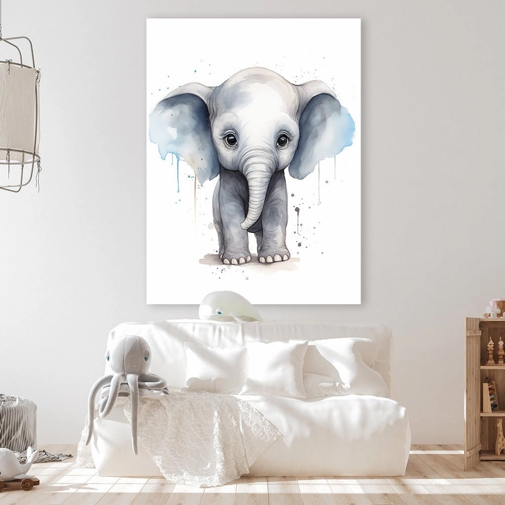 Elephant Watercolor by Daniel Decker