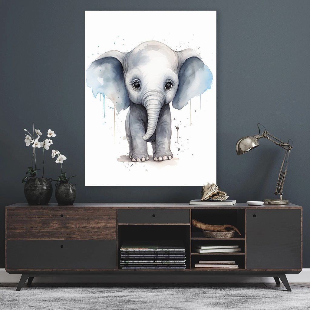 Elephant Watercolor by Daniel Decker