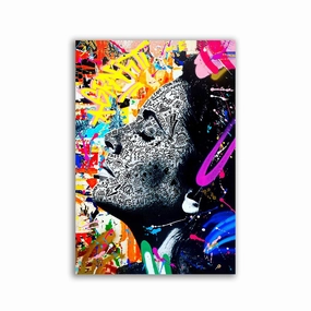 ELIZABETH TAYLOR by RS Artist framed mural artwork