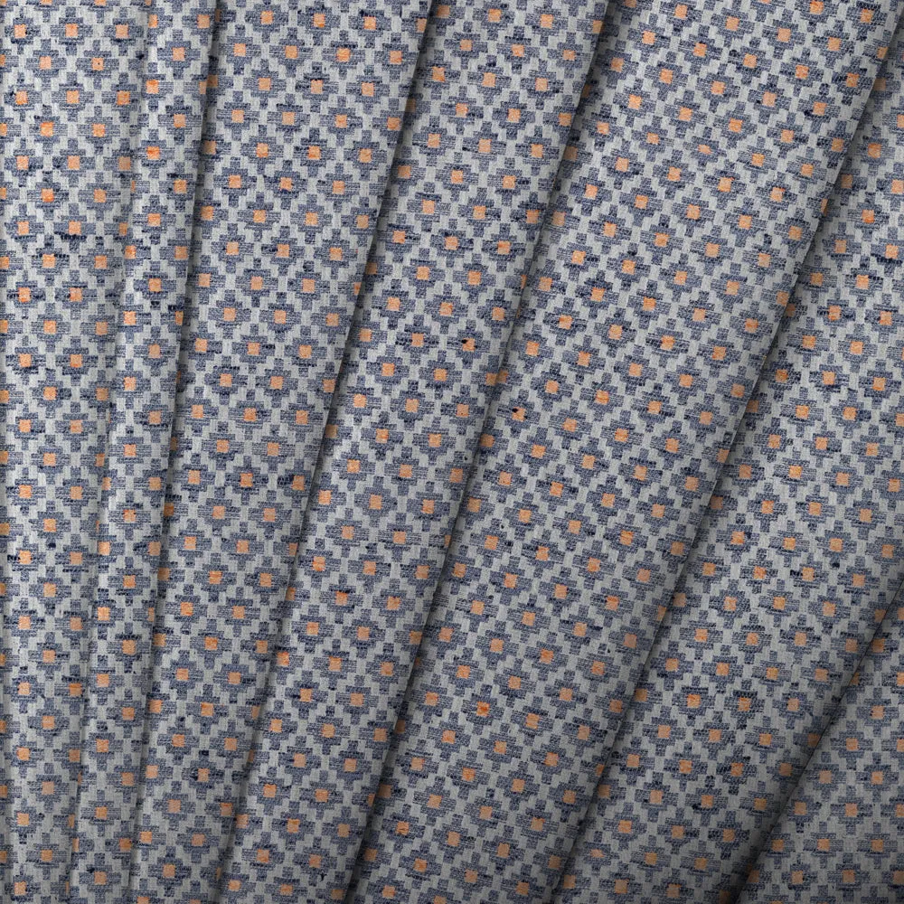 Elmore Woven Jacquard Made to Measure Curtains Cornflower