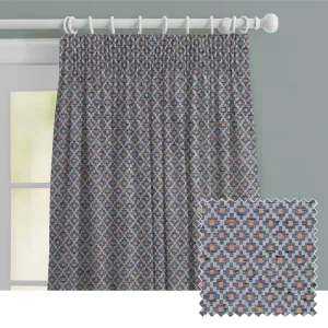 Elmore Woven Jacquard Made to Measure Curtains Cornflower chic floor carpet  