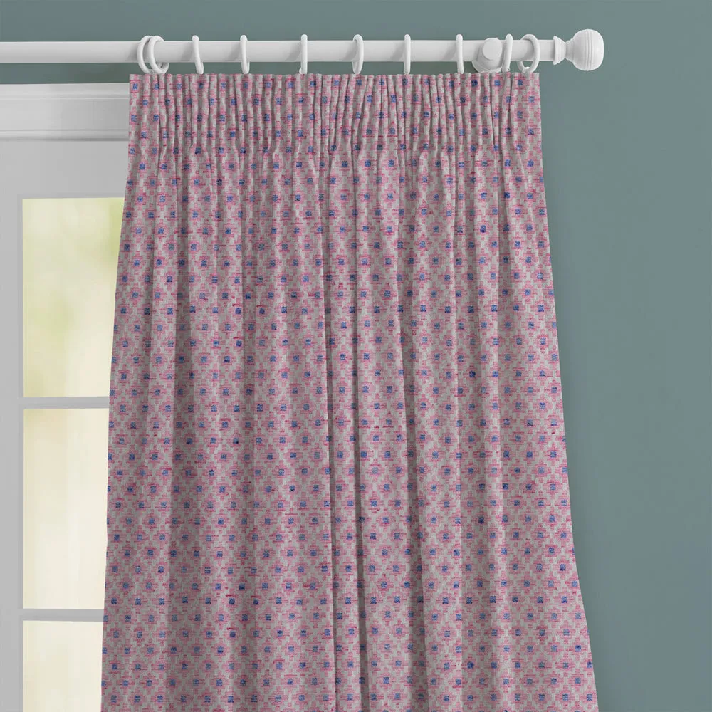 Elmore Woven Jacquard Made to Measure Curtains Heather