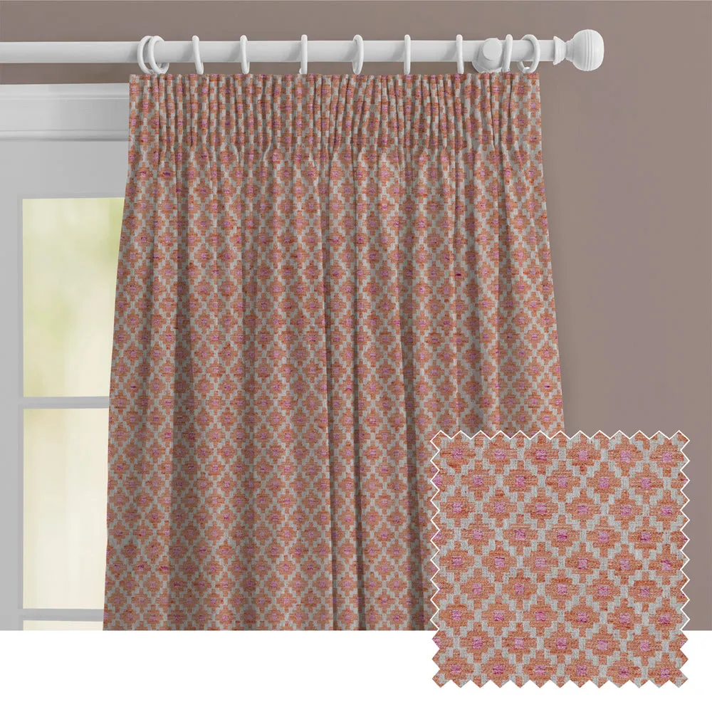 Elmore Woven Jacquard Made to Measure Curtains Russet chic floor carpet  