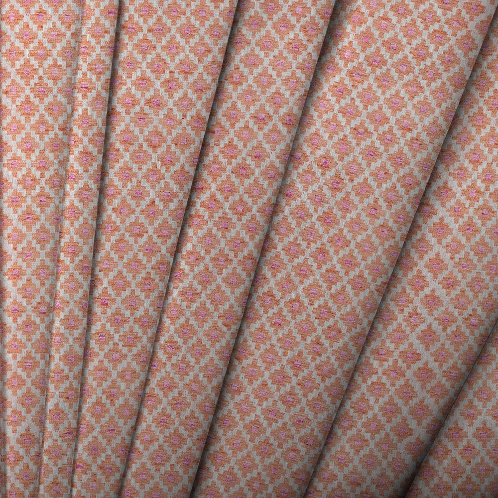 Elmore Woven Jacquard Made to Measure Curtains Russet