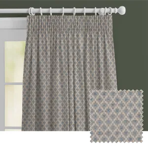Elmore Woven Jacquard Made to Measure Curtains Steel chic floor carpet  