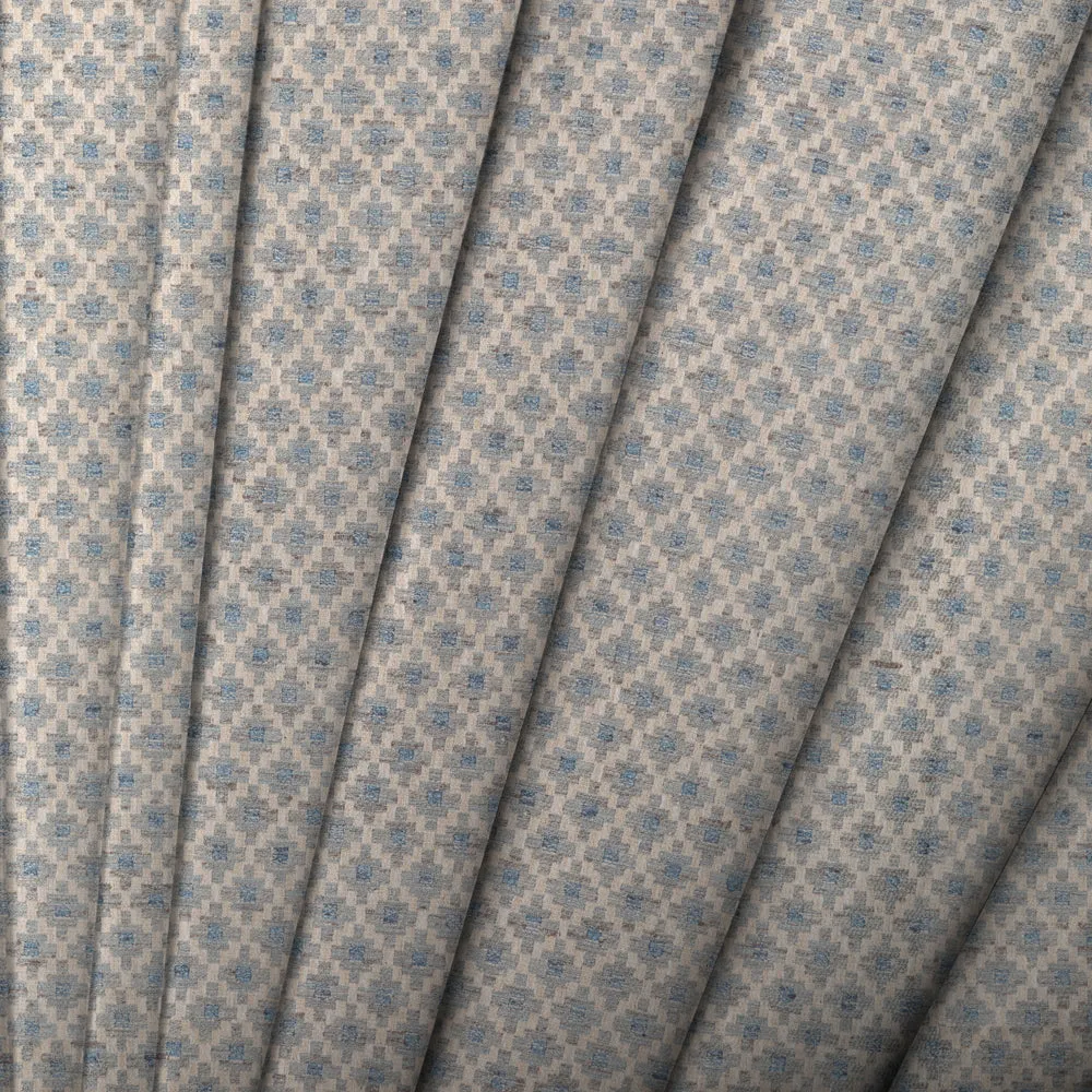 Elmore Woven Jacquard Made to Measure Curtains Steel