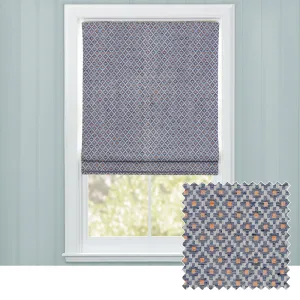 Elmore Woven Jacquard Made to Measure Roman Blinds Cornflower chic floor carpet  