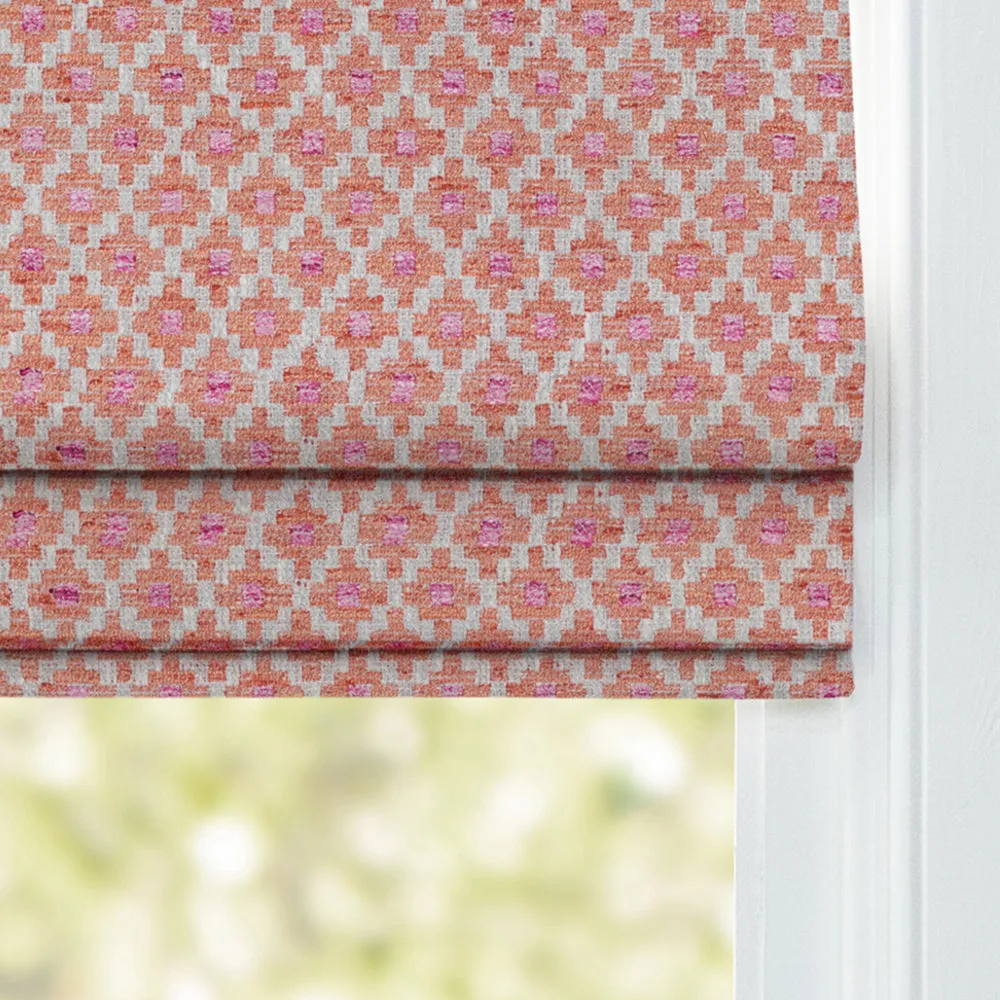 Elmore Woven Jacquard Made to Measure Roman Blinds Russet