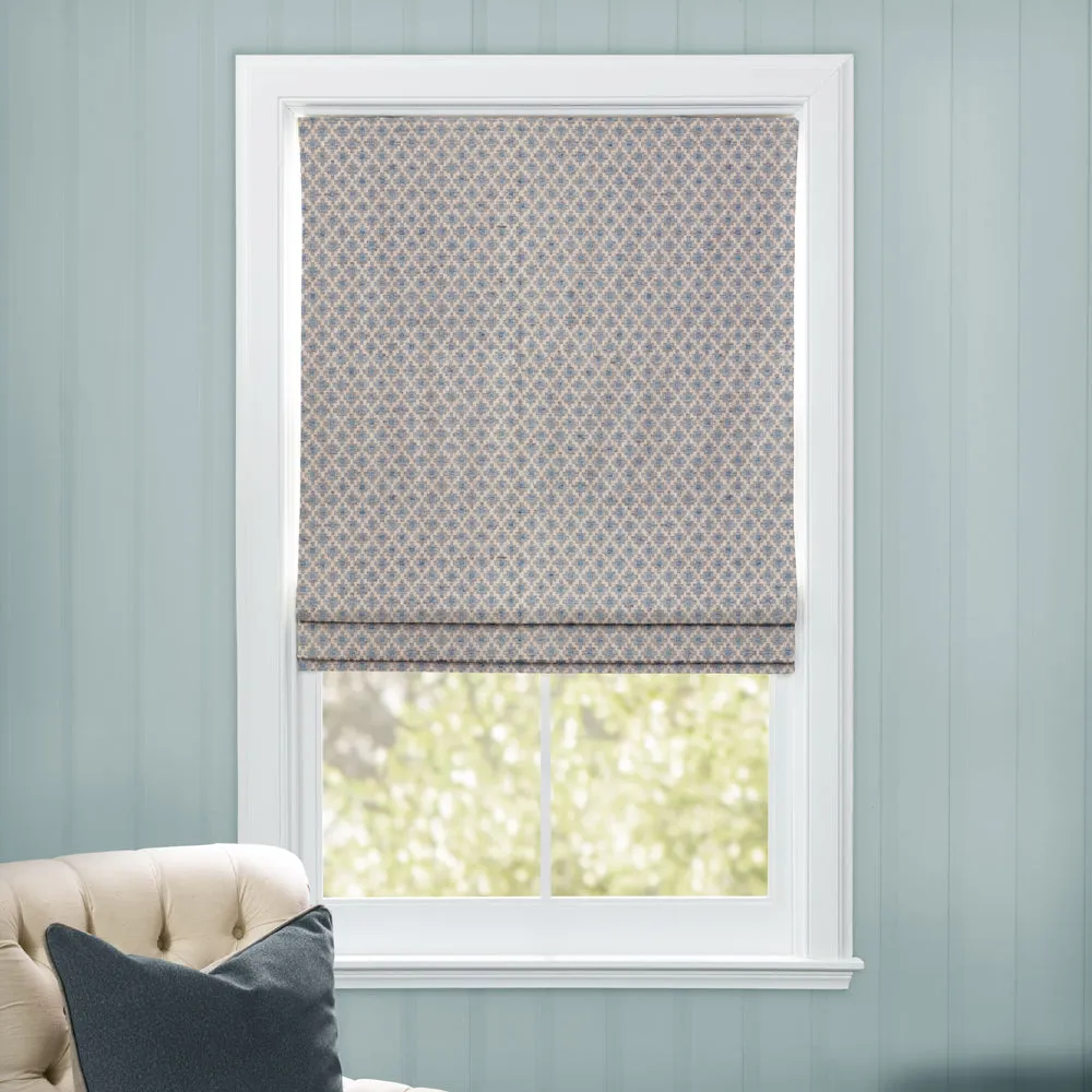 Elmore Woven Jacquard Made to Measure Roman Blinds Steel
