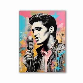 Elvis by Frank Daske framed mural artwork