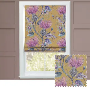 Elysium Printed Cotton Made to Measure Roman Blinds Gold chic floor carpet  