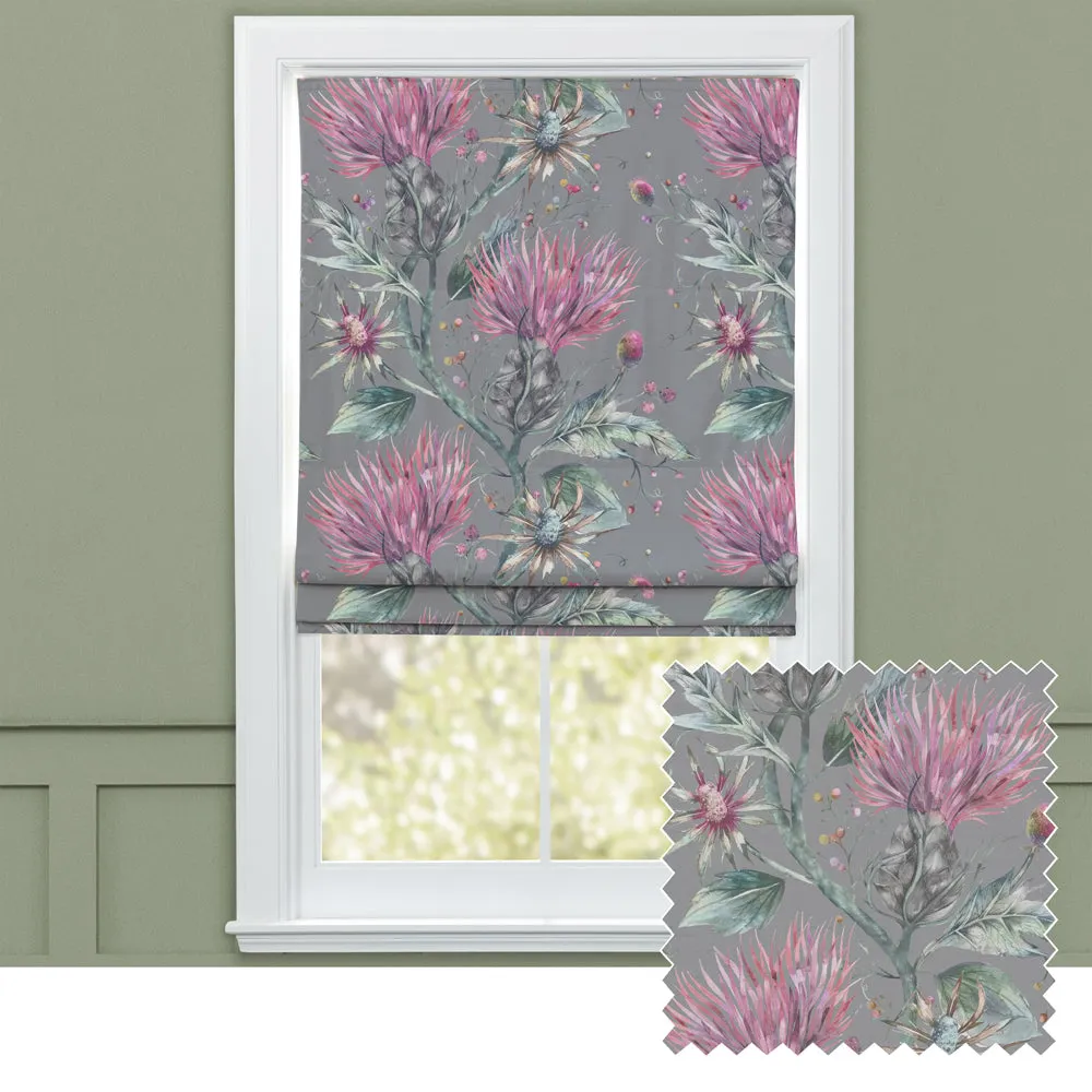 Elysium Printed Cotton Made to Measure Roman Blinds Onyx modern fashion rug  
