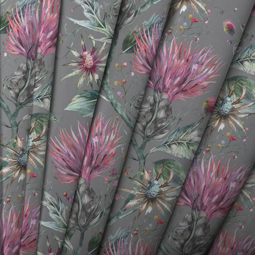 Elysium Printed Cotton Made to Measure Roman Blinds Onyx