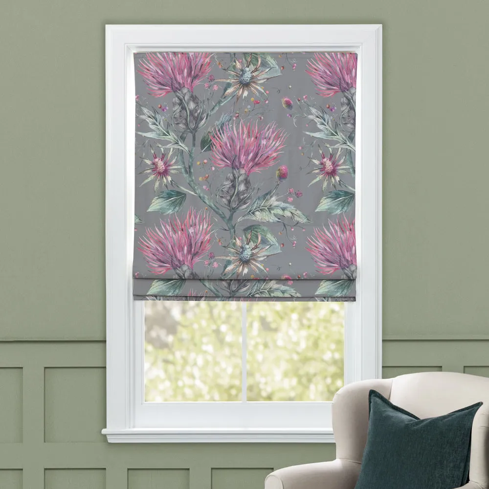 Elysium Printed Cotton Made to Measure Roman Blinds Onyx
