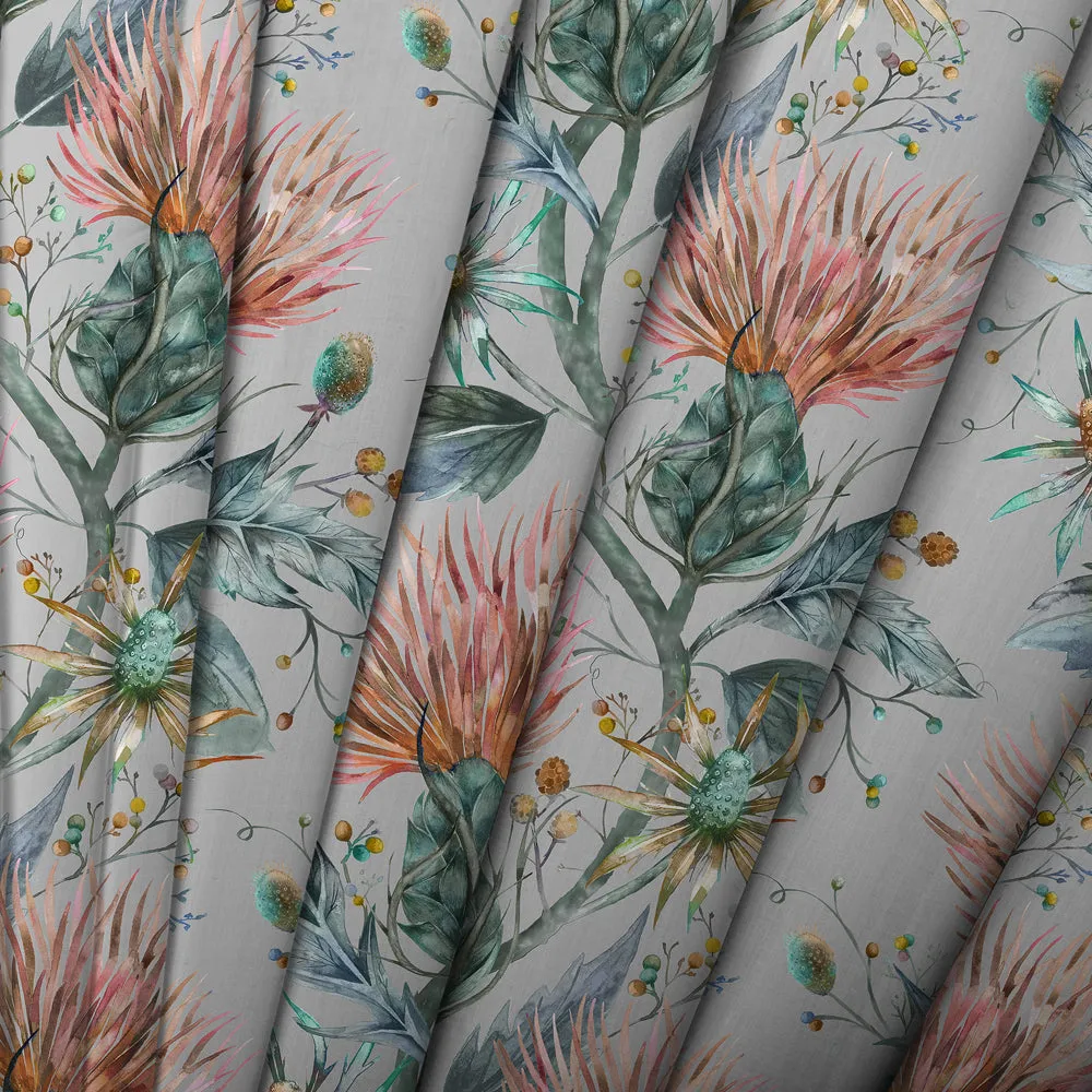 Elysium Printed Cotton Made to Measure Roman Blinds Sapphire