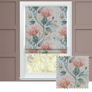 Elysium Printed Cotton Made to Measure Roman Blinds Sapphire chic floor carpet  