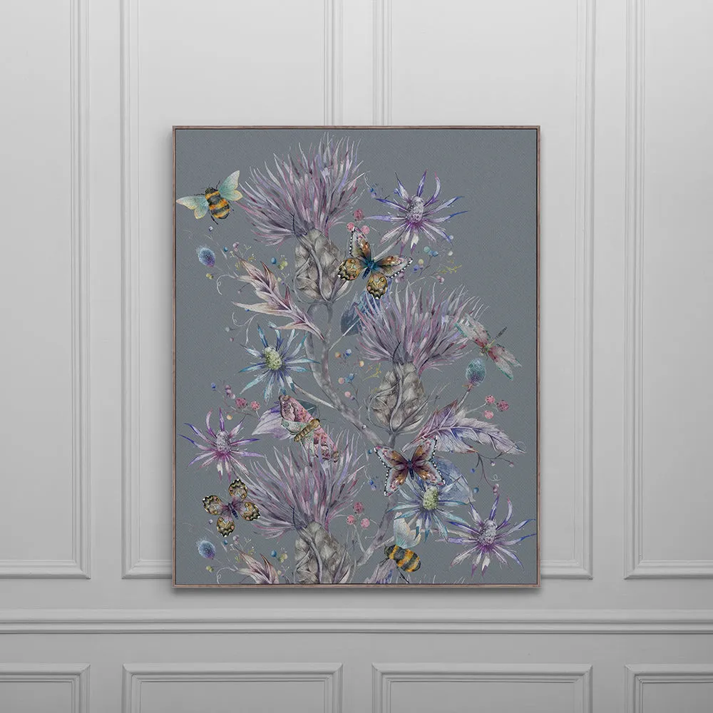 Elysium Storm Framed Canvas Stone