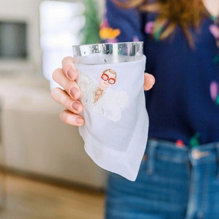 Embroidered Elton Cocktail Napkins