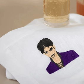 Embroidered Prince Cocktail Napkins cute desktop display