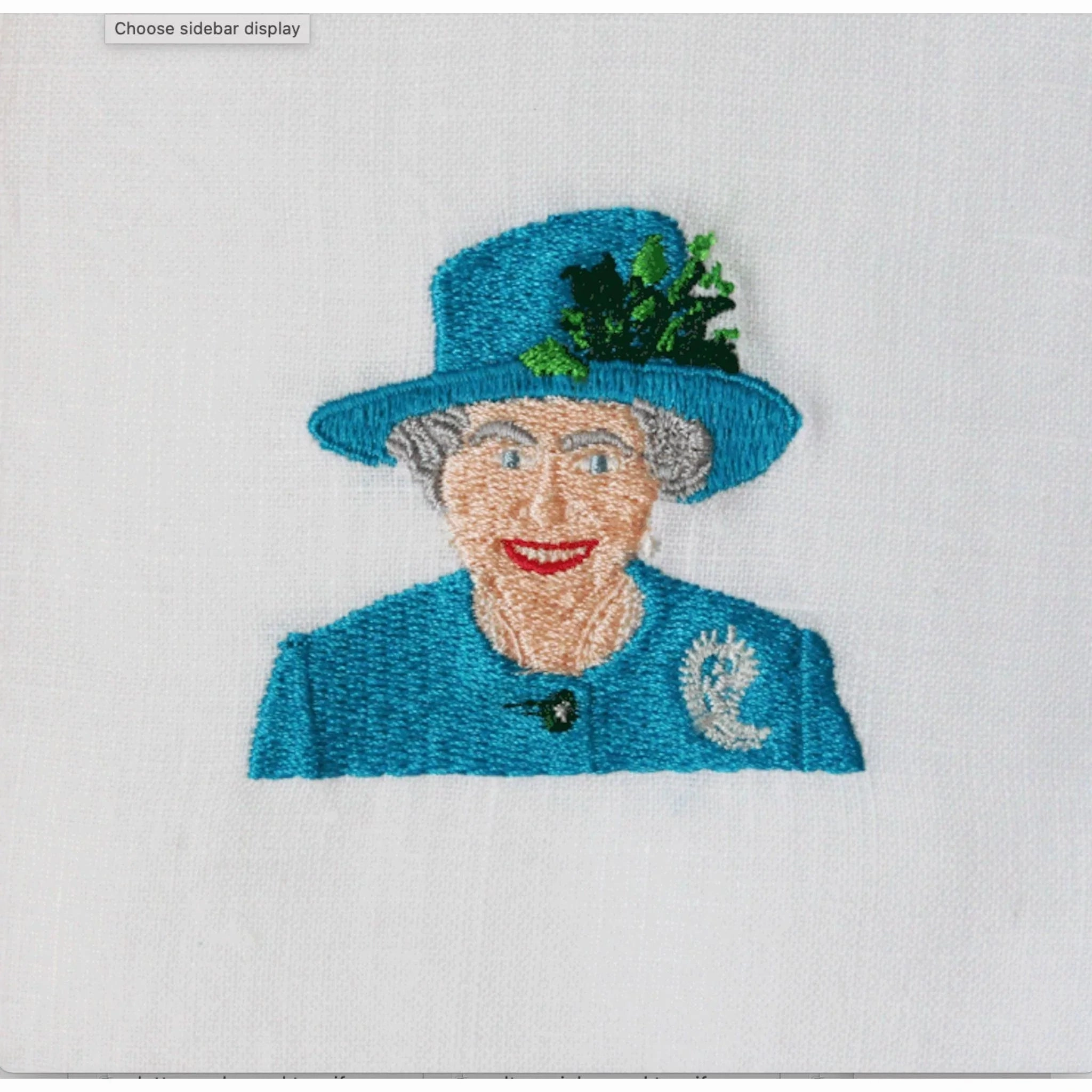 Embroidered Queen Elizabeth Cocktail Napkins