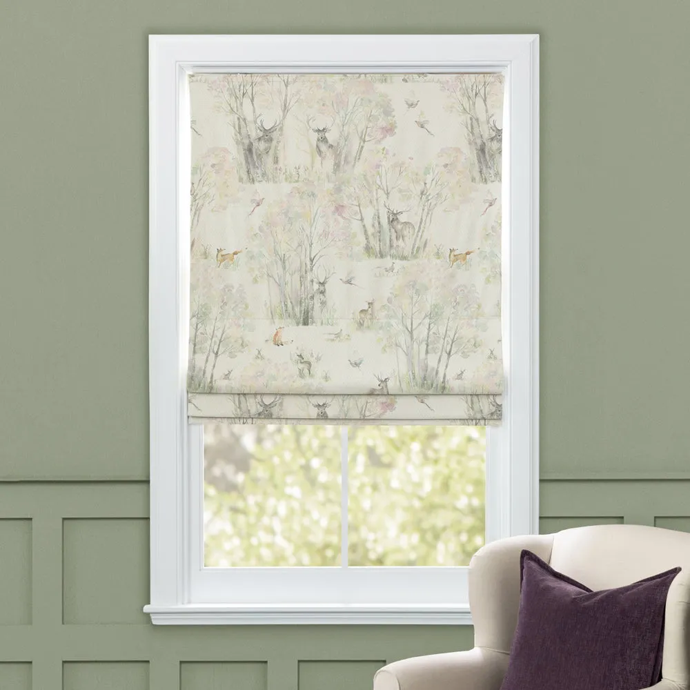 Enchanted Forest Printed Made to Measure Roman Blinds Natural