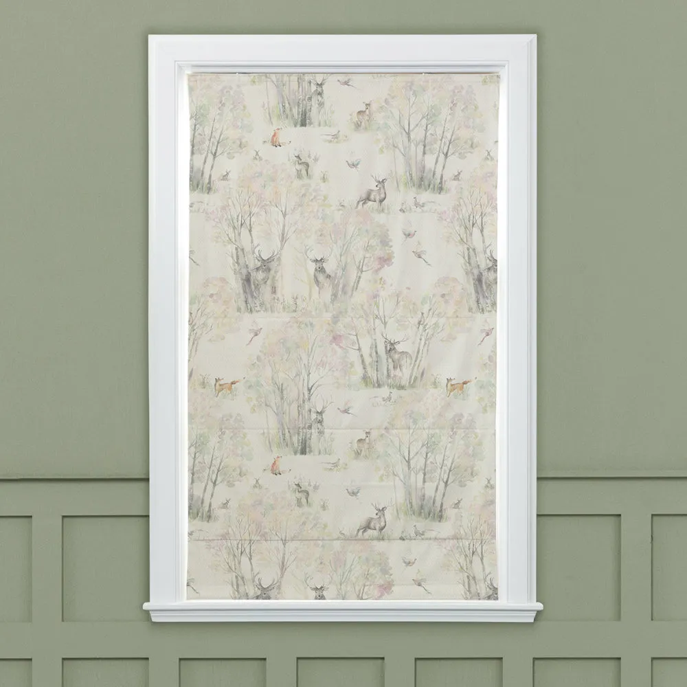 Enchanted Forest Printed Made to Measure Roman Blinds Natural