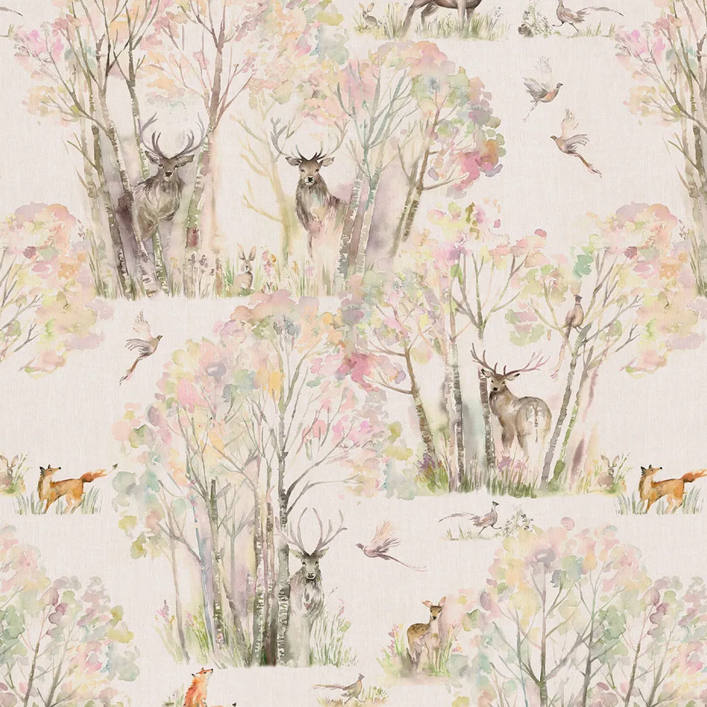 Enchanted Forest Printed Made to Measure Roman Blinds Natural