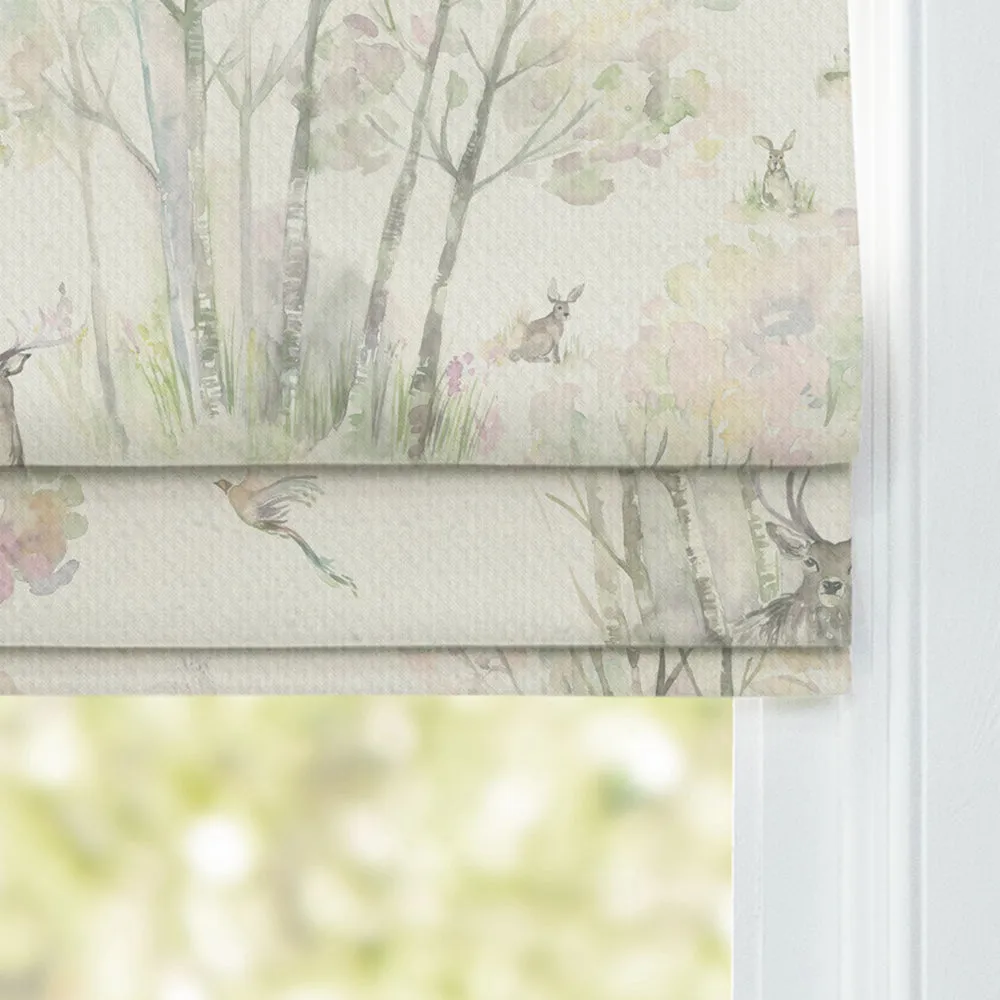 Enchanted Forest Printed Made to Measure Roman Blinds Natural